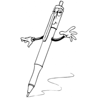 Desenho de Risco de caneta para colorir