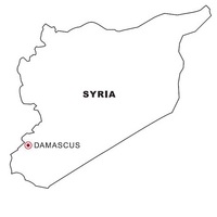 Desenho de Mapa da Síria para colorir