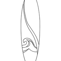 Desenho de Prancha de surfe estampada para colorir