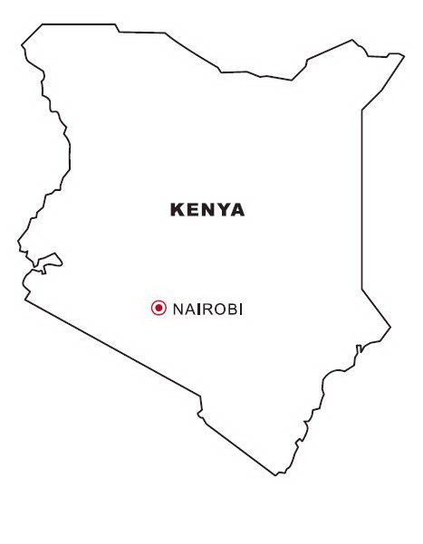 Mapa do quenia