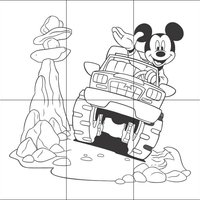 Desenho de Quebra-cabeça do Mickey para colorir