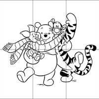 Desenho de Quebra-cabeça do Winnie the Pooh para colorir