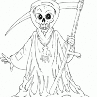 Desenho de Morte personificada para colorir