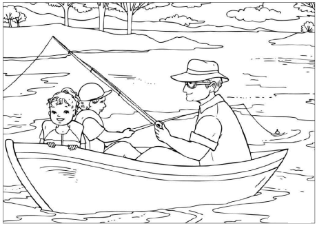 Familia pescando