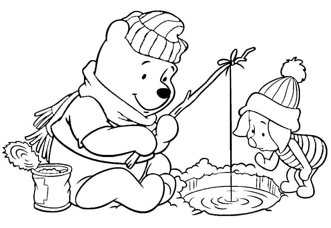Winnie the pooh pescando