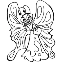 Desenho de Borboleta monarca para colorir
