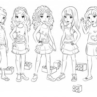 Desenho de Amigas lindas para colorir