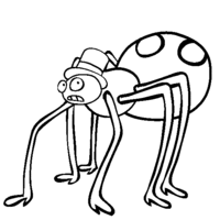 Desenho de Aranha chateada para colorir