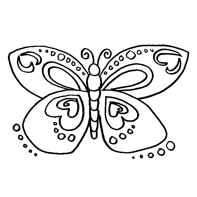 Coracoes nas asas da borboleta