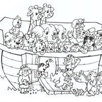 Desenho de Animais da Arca de Noé para colorir