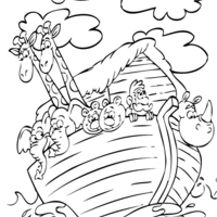Desenho de Bichos da Arca de Noé para colorir