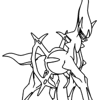 Desenho de Arceus Pokemon para colorir
