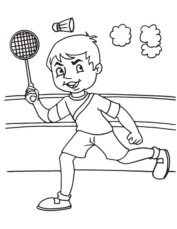 Menino e badminton