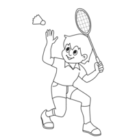 Desenho de Jogo de badminton para colorir