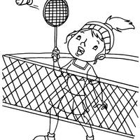 Desenho de Quadra de badminton para colorir