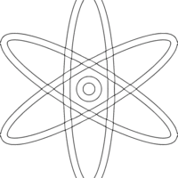 Desenho de Átomo para colorir