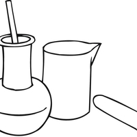 Desenho de Instrumentos de químico para colorir
