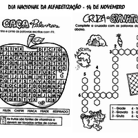 Desenho de Sopa de letras de maçã para colorir