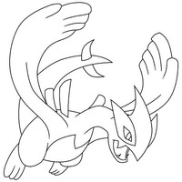Desenho de Lugia Pokemon Legendario para colorir