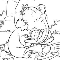 Desenho de Abraço entre elefantes para colorir
