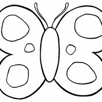 Desenho de Molde de borboletas para colorir