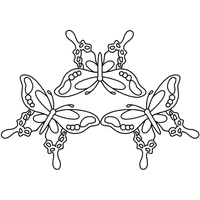 Desenho de Trio de borboletas para colorir