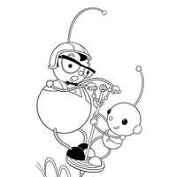 Desenho de Olie e Zowie para colorir