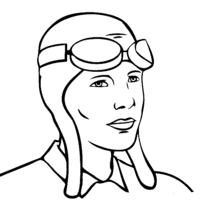 Desenho de Aviador para colorir