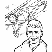 Desenho de Piloto aviador para colorir