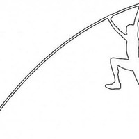 Desenho de Salto com vara - Esporte olímpico para colorir
