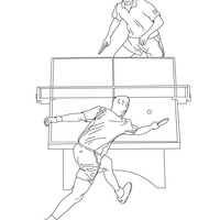Desenho de Jogadores de ping-pong para colorir