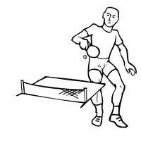 Desenho de Esporte ping-pong para colorir