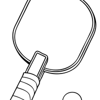 Desenho de Raquete de ping-pong para colorir