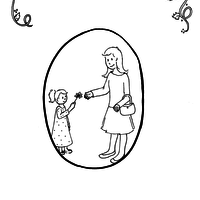 Desenho de Filha obediente para colorir