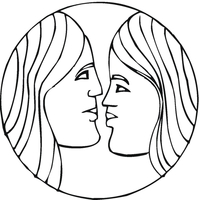 Desenho de Gêmeos - Signos do Zoodiaco para colorir