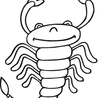Desenho de Escorpião - Signos do Zoodiaco para colorir