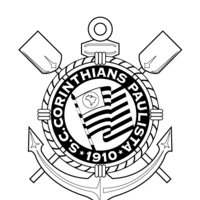 Desenho de Escudo do Corinthians para colorir