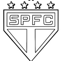 Desenho de Escudo do São Paulo para colorir