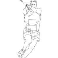 Desenho de Atleta de arremesso de martelo para colorir