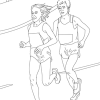 Desenho de Maratona para colorir