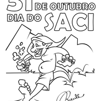 Desenho de Dia do Saci Pererê para colorir