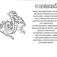 Desenho de Lenda do boitatá para colorir