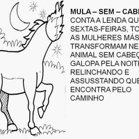 Desenho de Lenda da Mula Sem Cabeça para colorir