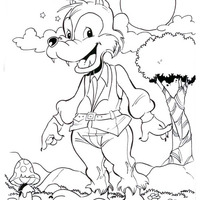 Desenho de Lobisomem infantil para colorir