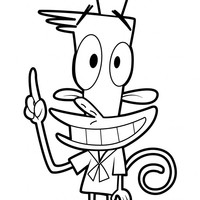 Desenho de Lazlo sorrindo para colorir