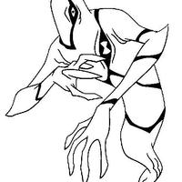Desenho de Alienígena de Ben Force para colorir