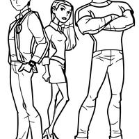 Desenho de Personagens de Ben 10 Força Alienígena para colorir