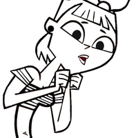 Desenho de Gwen com chuquinha para colorir