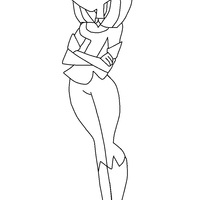 Desenho de Gwen, personagem de Drama Total para colorir