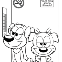 Desenho de Gui e Piti para colorir